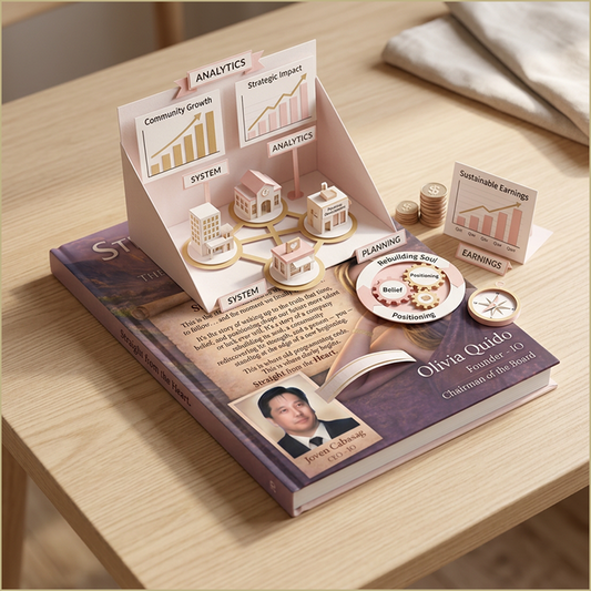Straight from the Heart book displayed with system diagrams and growth charts